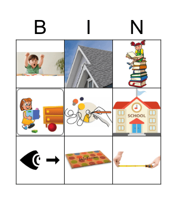 bij school Bingo Card