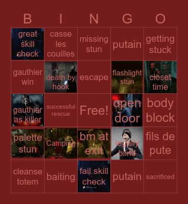 Gauthier DBD Bingo Card