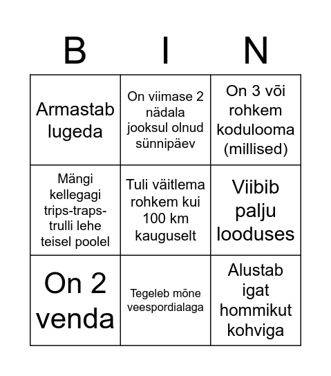 Ice-Breaker Bingo Card