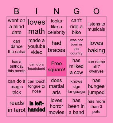 SocialCie Game Night Bingo Card