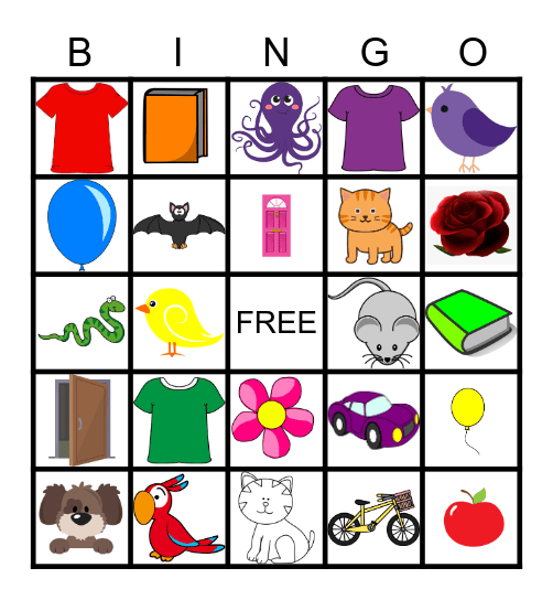 Color Bingo Card