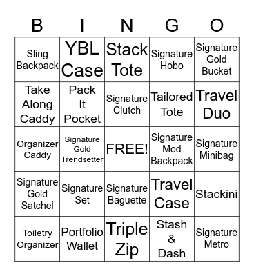 Initials, Inc. Bingo Card