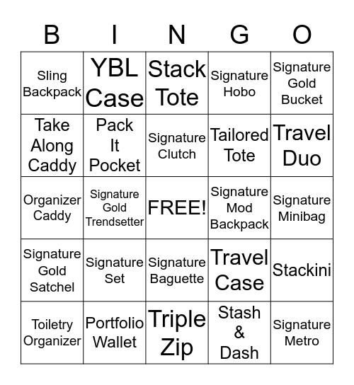 Initials, Inc. Bingo Card