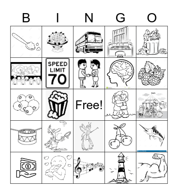 Vocabulary Bingo Card