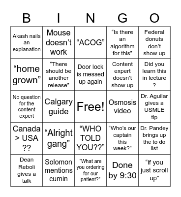 ALG Bingo Card