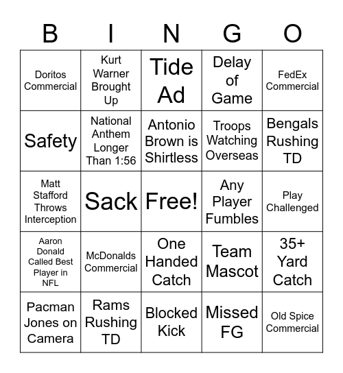 Super Bingo Card