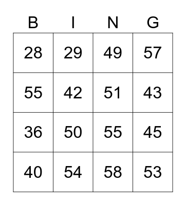 Seismic Valentine's Bingo Card