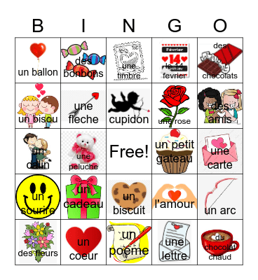 St. Valentin Bingo Card