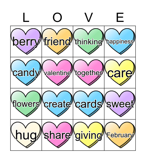 Valentine Bingo Card