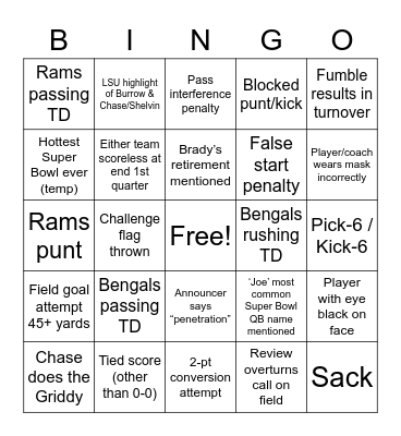 WHO DEY!!! Bingo Card