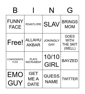OMEGLEUL 1 Bingo Card