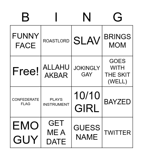 OMEGLEUL 1 Bingo Card