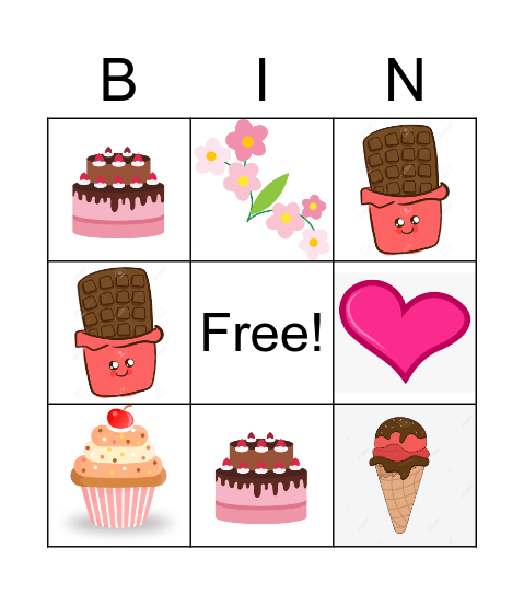 Valentine's Day Bingo card Bingo Card