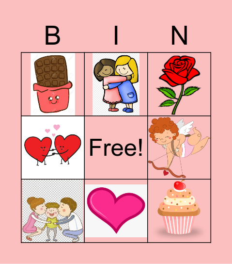 Valentine's day Bingo card Bingo Card