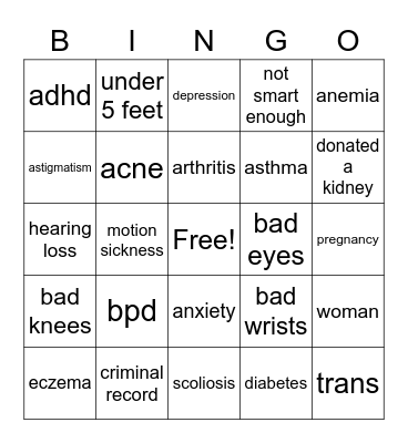 draft disqualifiers Bingo Card