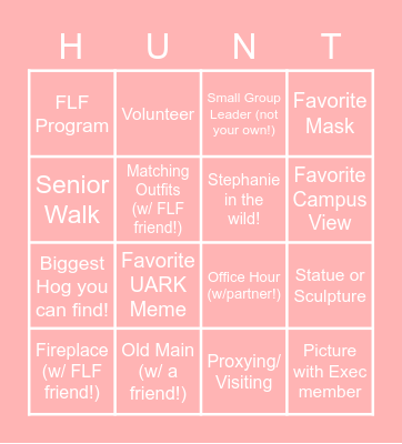 FLF SCAVENGER Bingo Card