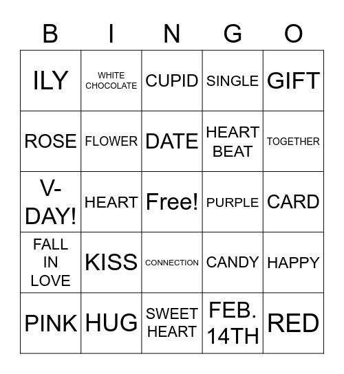 Miss Nic's Bday Bingo Card
