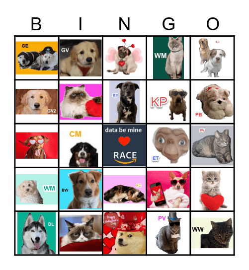 Happy Vday Pet Bingo! Bingo Card