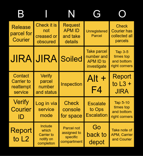 InPost Bingo Card