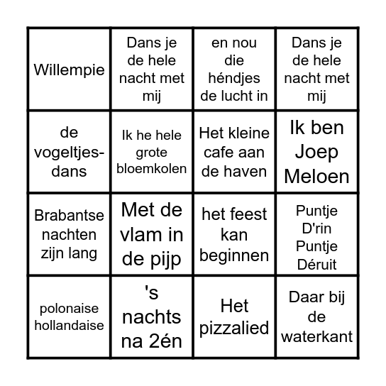 CARNAVAL BINGO Card