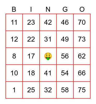 Lucky Bingo Card