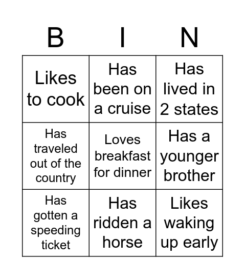 COWORKER BINGO Card