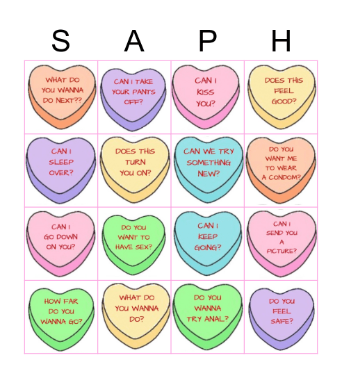 Happy Valentine's Day SAPHE! Bingo Card