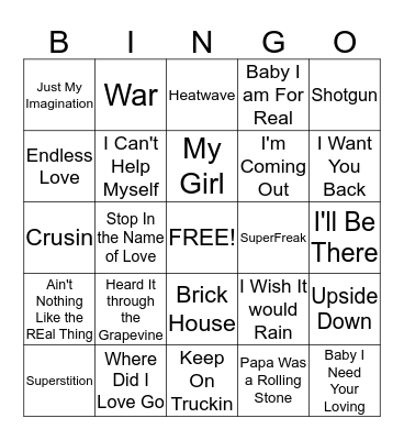 Old School Bingo Card
