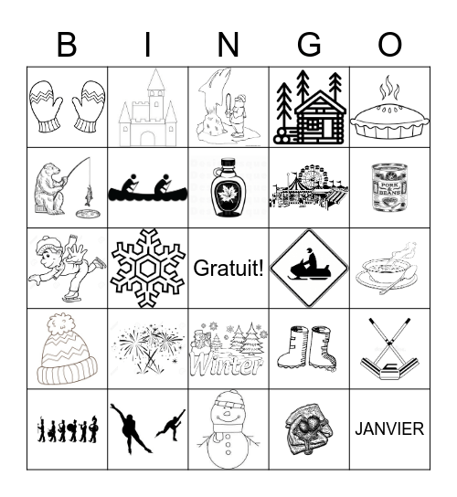 Le Carnaval de Québec Bingo Card