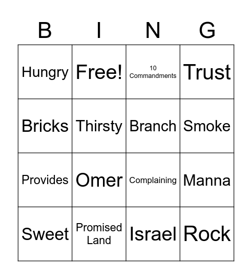 Water and Wilderness Bingo Card