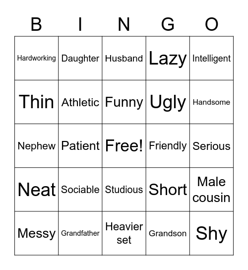 Spanish Review Bingo Card