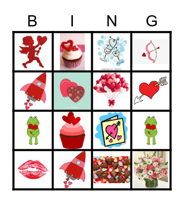 Valentines Day Bingo Card