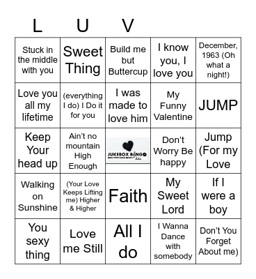 JBB Love Bingo Card