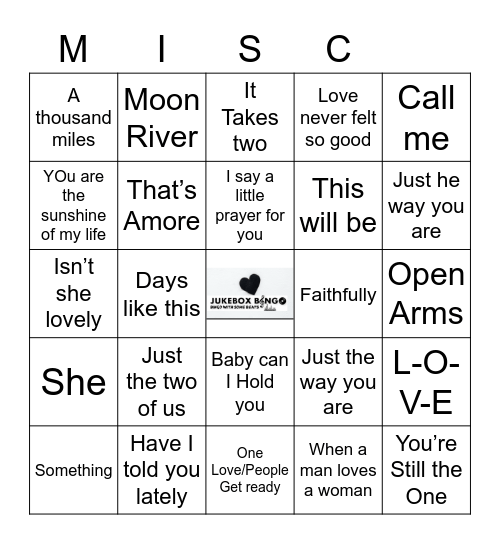 JBB MISC Bingo Card