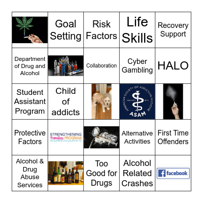 Alcohol & Drug Abuse Services, Inc. Bingo Card