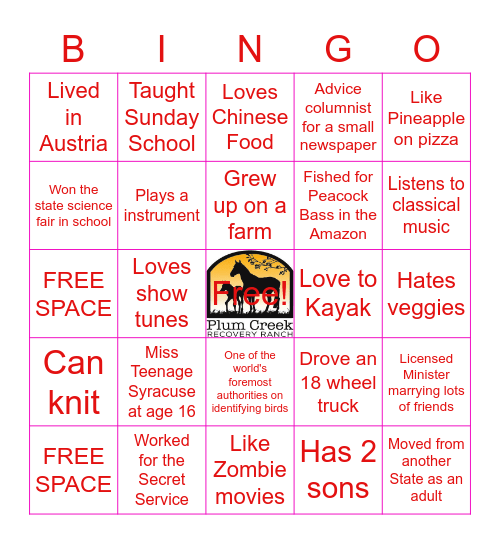 Plum Creek <3 Palentine Bingo Card