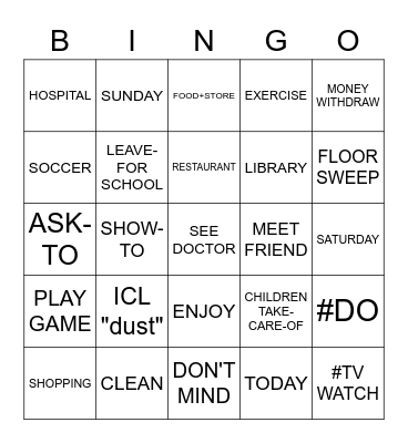 Unit 5 (first half) Bingo Card