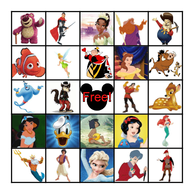 DISNEY BINGO Card