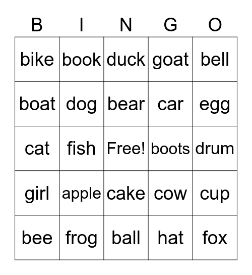 BINGO CARD #1 Bingo Card