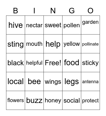 BEEGO Bingo Card