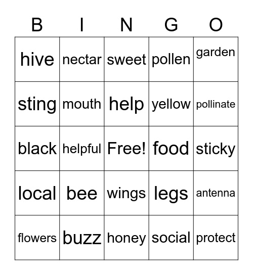 BEEGO Bingo Card