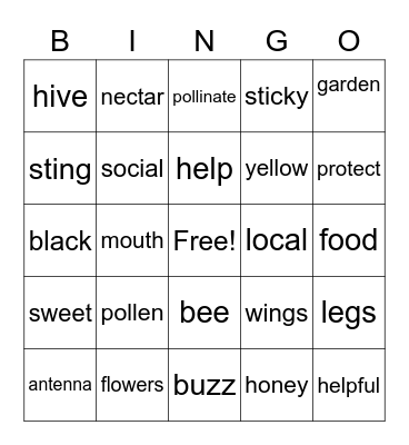 BEEGO Bingo Card