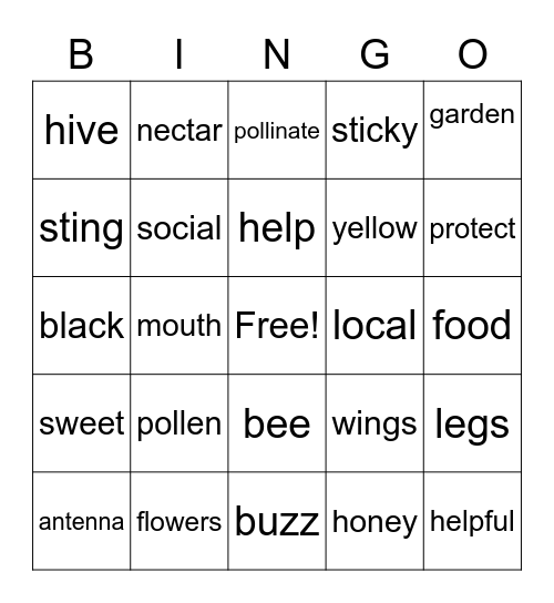 BEEGO Bingo Card