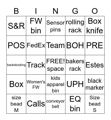 NIKE MLK S&R Bingo Card