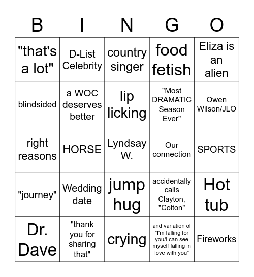 BACH BINGO Card