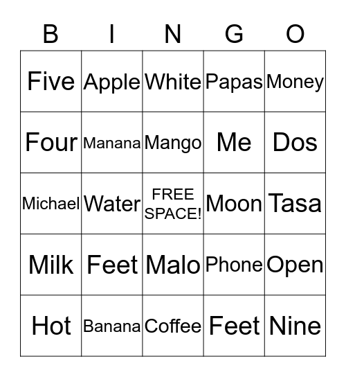 BINGO!!!!! Bingo Card