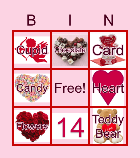 Valentine's Day Bingo Card