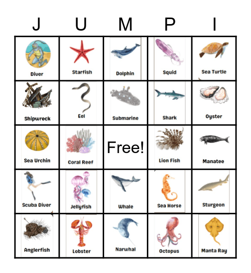 Dive Into Reading! Bingo Card