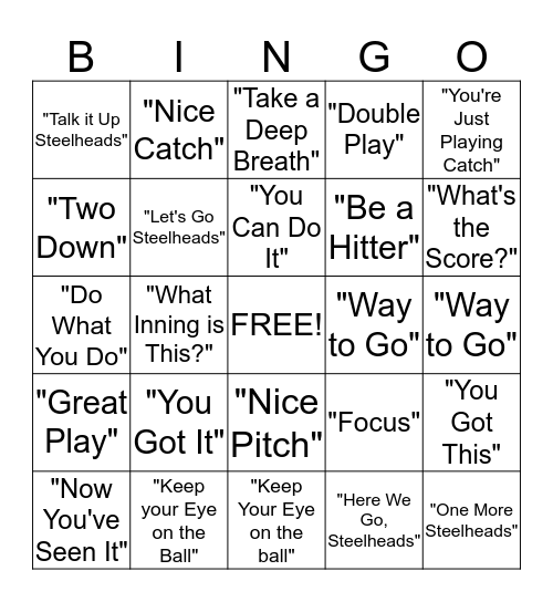 Steelheads Bingo 2 Bingo Card