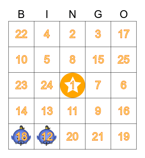 Bingo 26 Bingo Card